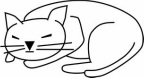 Sleeping kitty cartoon